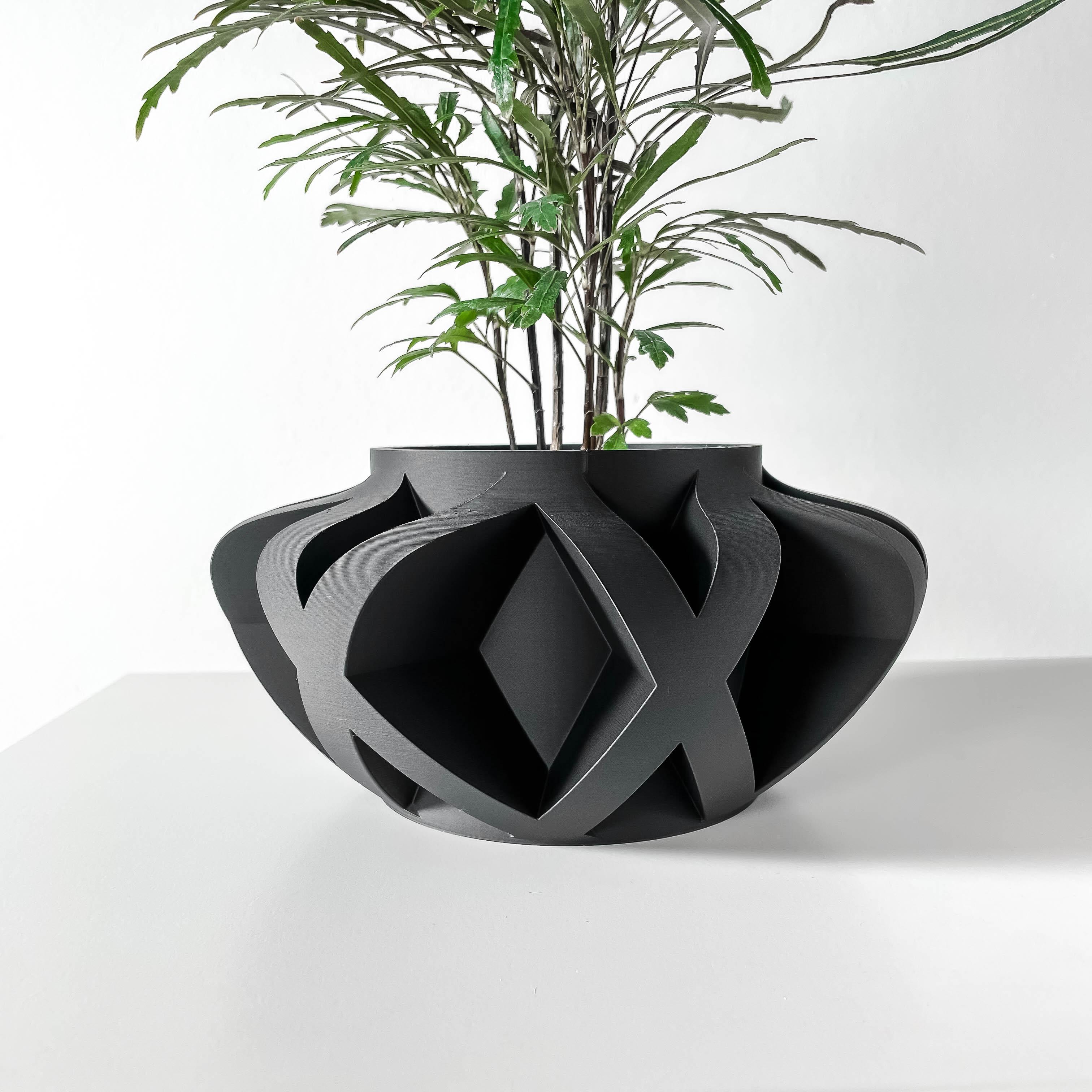 The Sono Planter Pot with Drainage Tray & Stand | Modern and Unique Home Decor for Plants 3d model