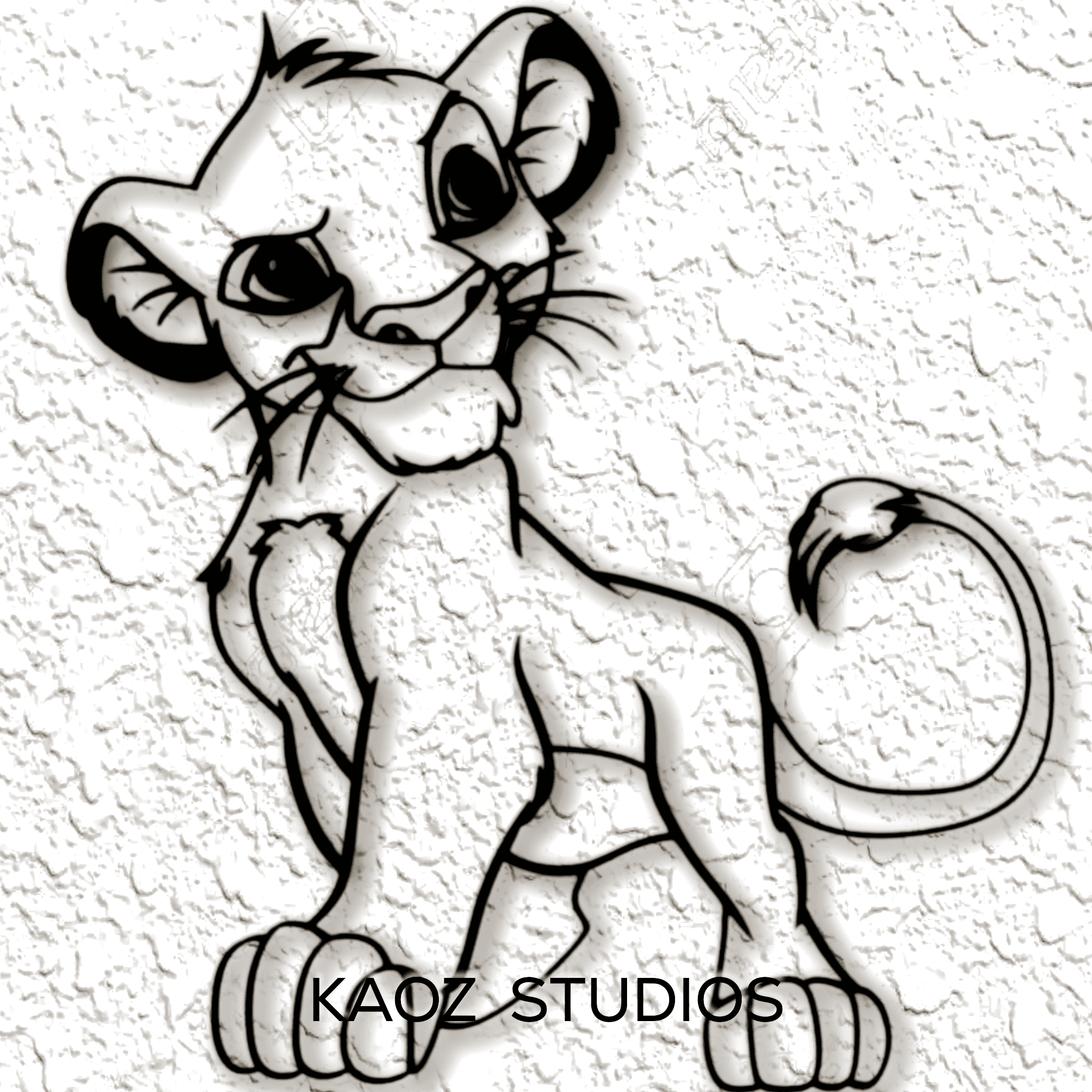 SIMBA wall art The Lion King wall decor Disney fanart decoration 3d model