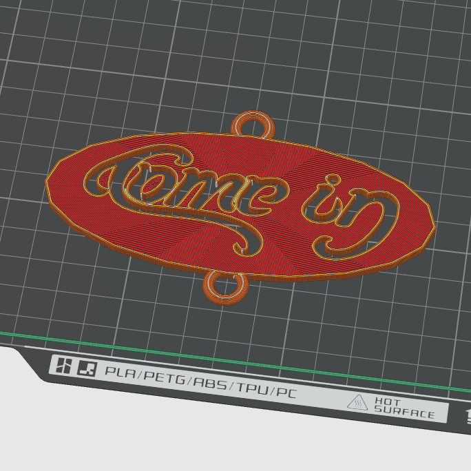 Come-In Sign (flip it and become Go-Away) 3d model