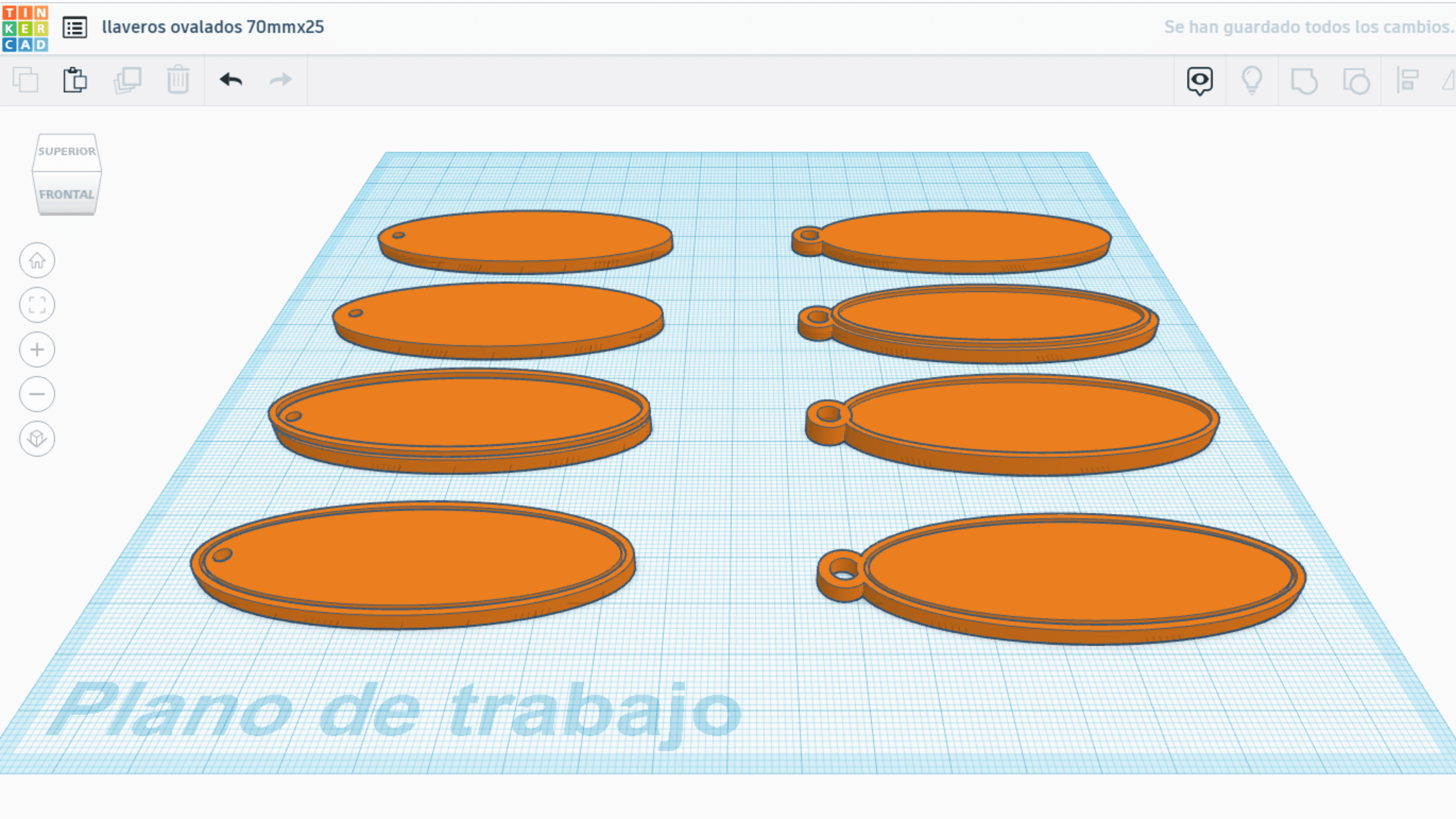 llaveros ovalados 70mmx25.stl 3d model