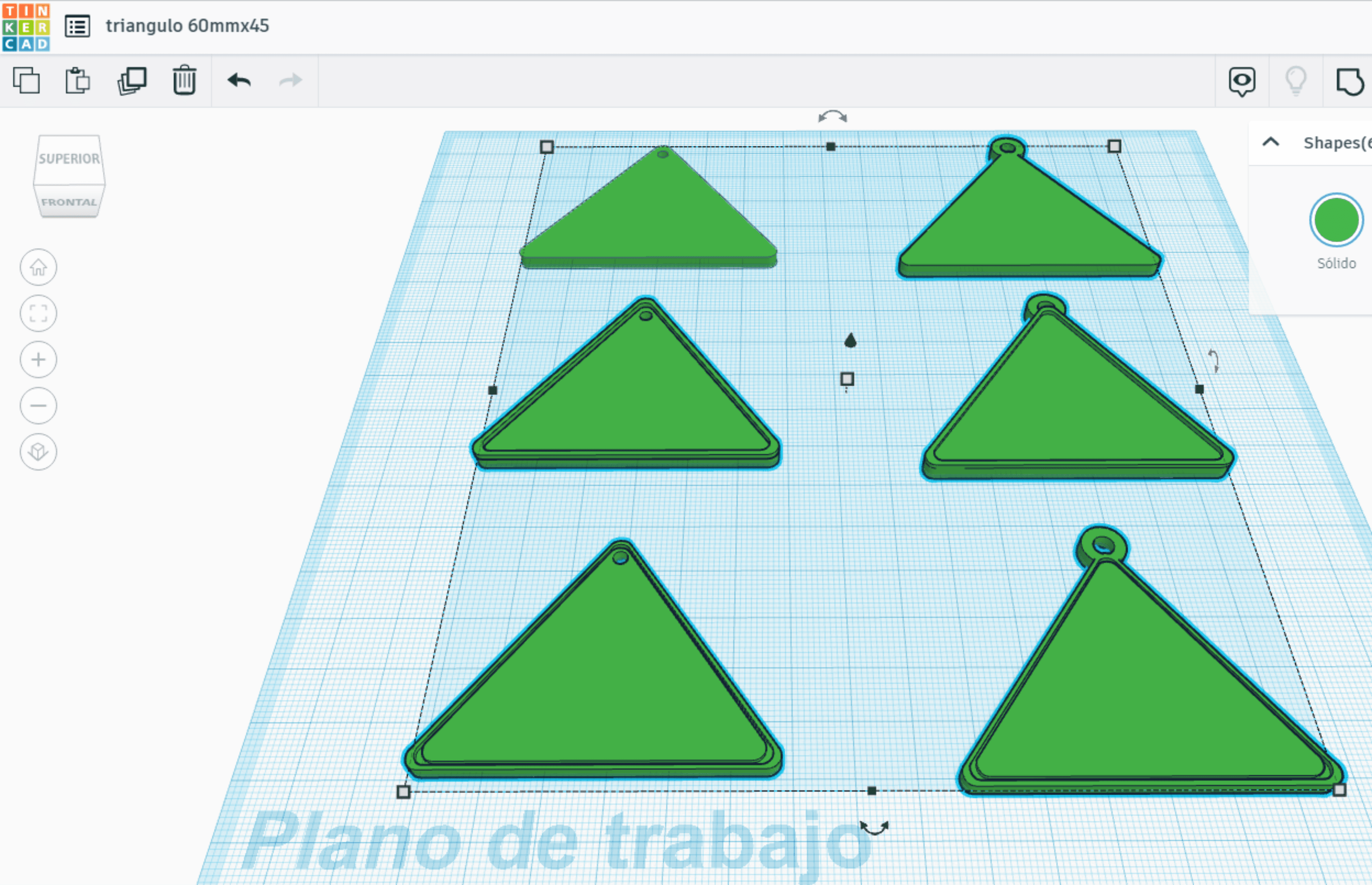 triangulo 60mmx45.stl 3d model