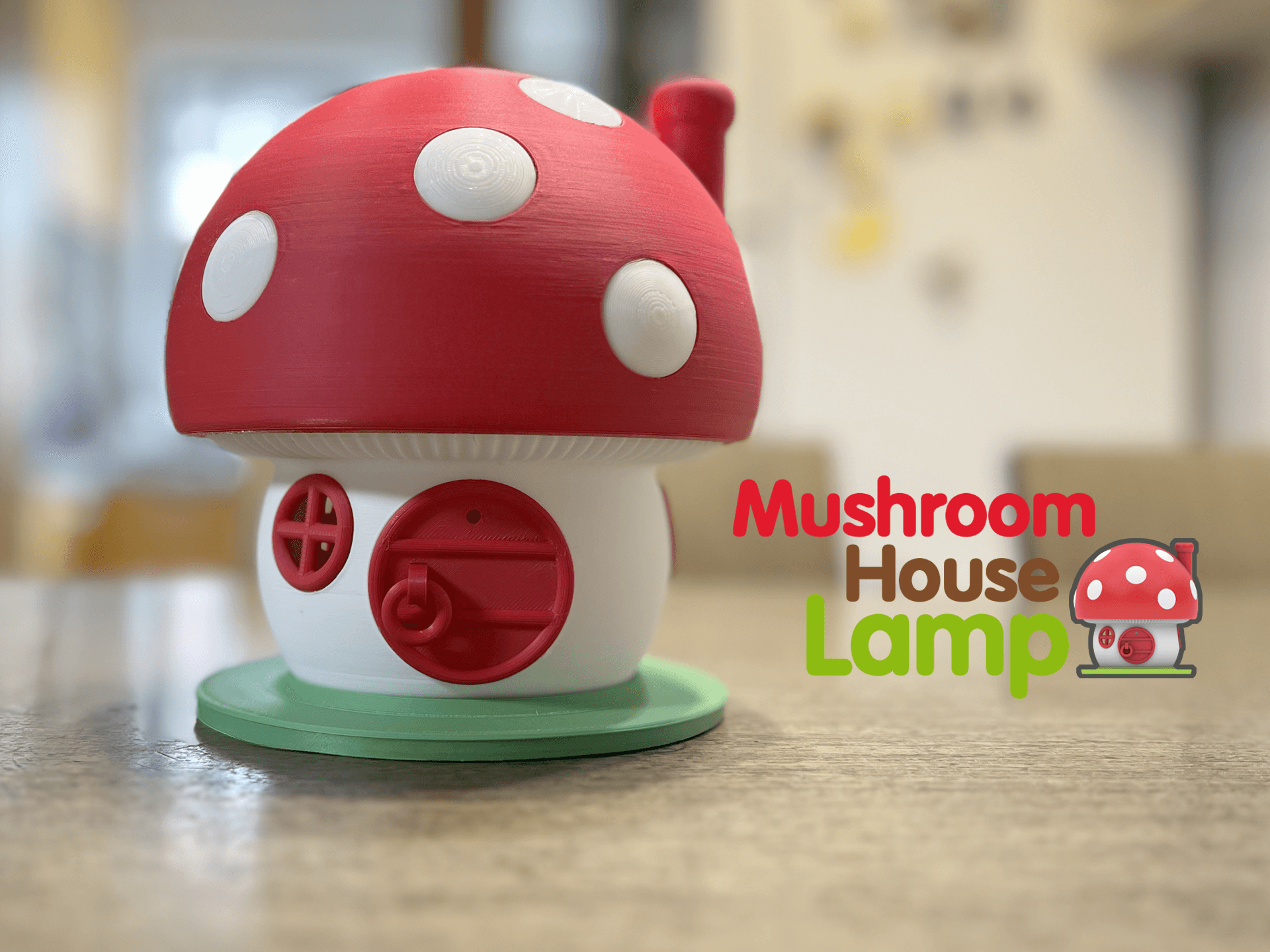 Mushroom House Lamp 3d model