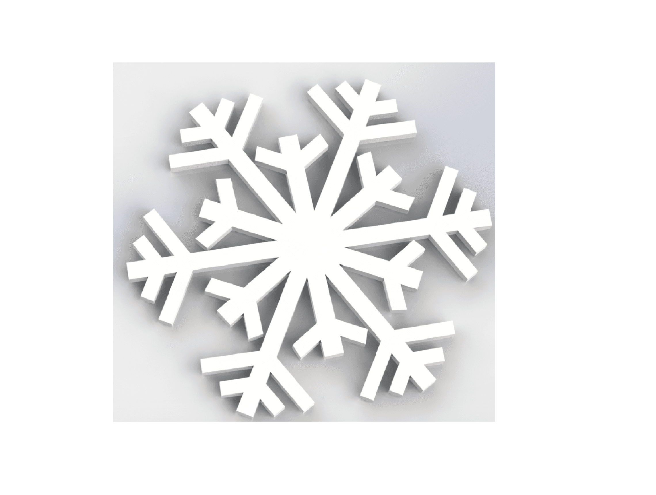 simple snowflake design 3d model