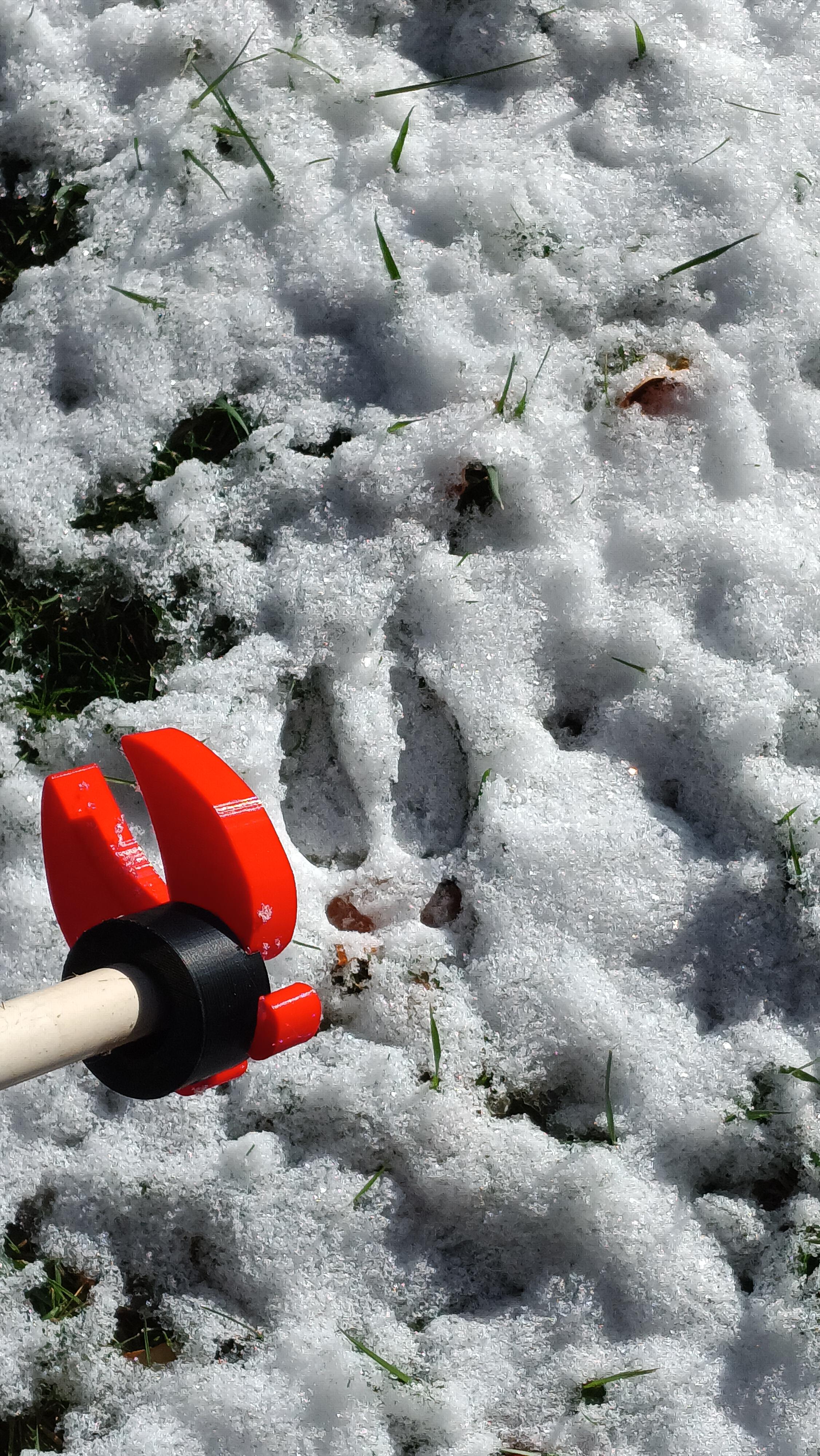 Reindeer Caribou hoof print to make tracks in Snow for Christmas 3d model