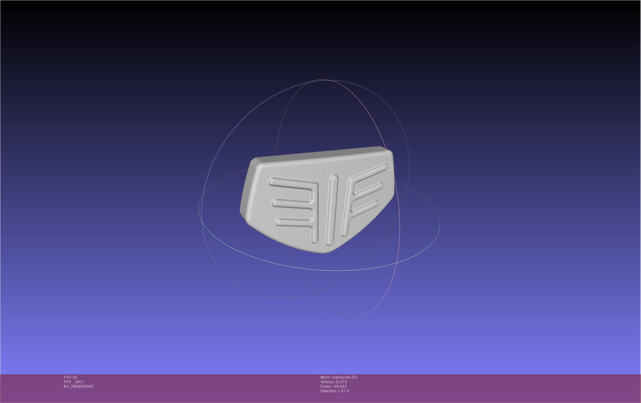 Frieren Himmel Coat Buckle 3d model