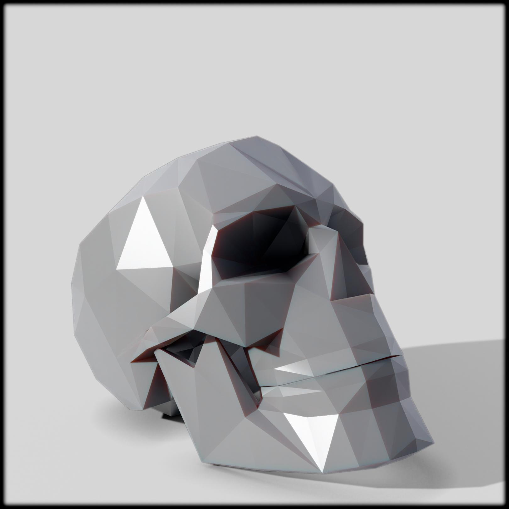 Low Poly Skull 3D Model 3d model