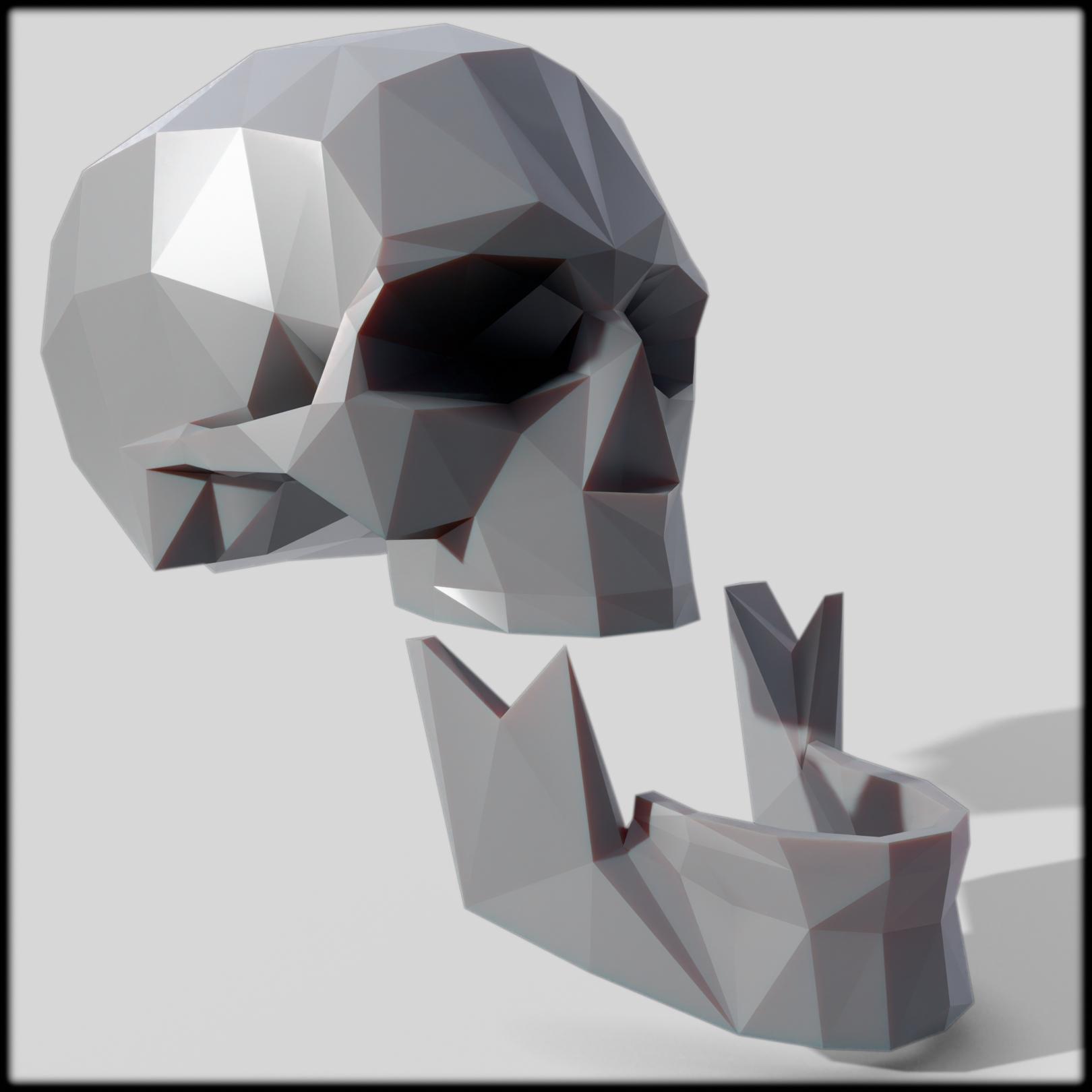 Low Poly Skull 3D Model 3d model