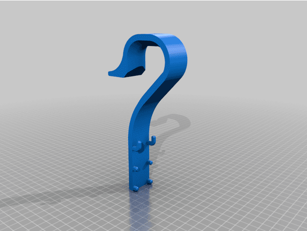 Pegboard hanger for cabinets with trim 3d model