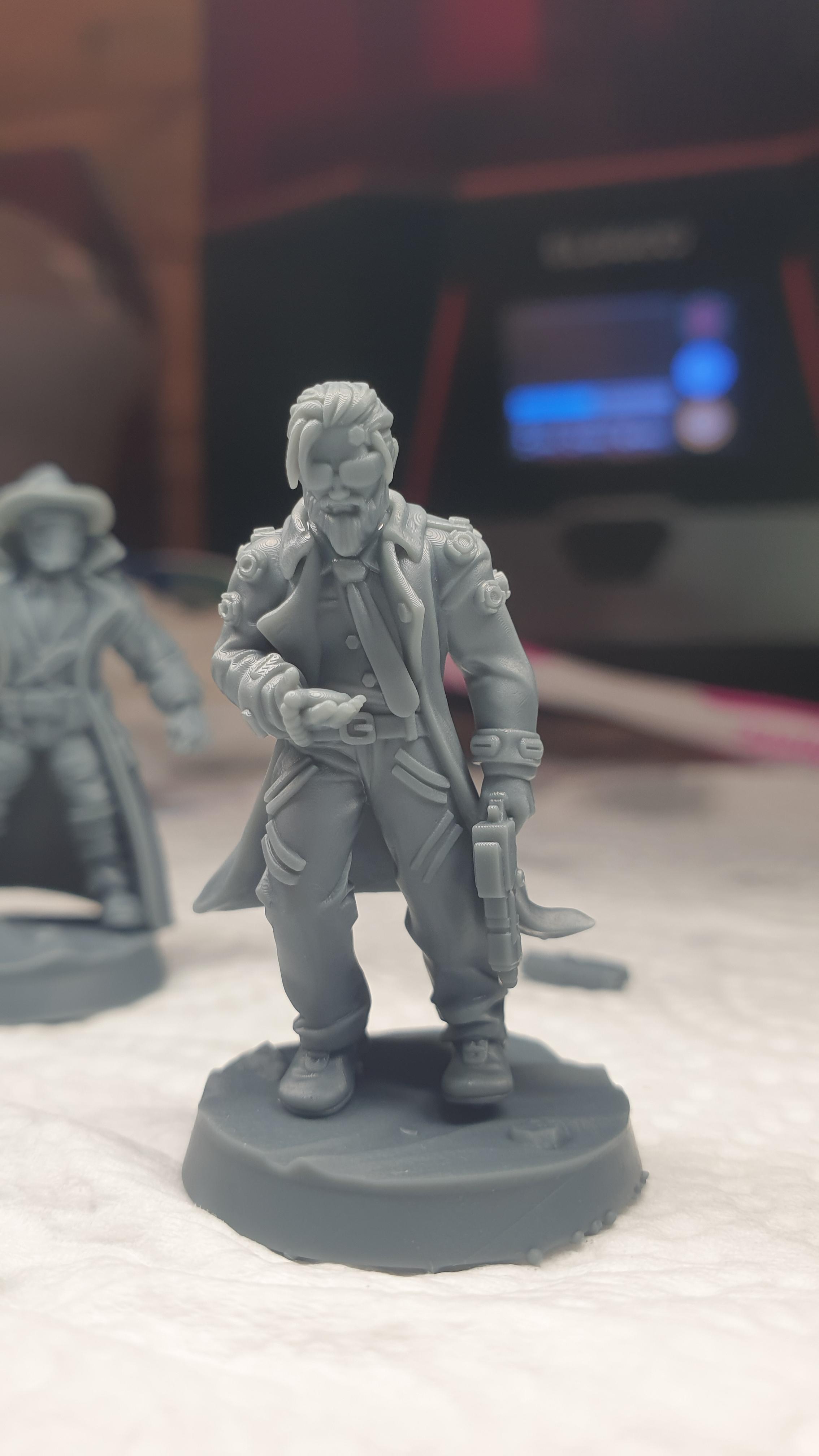 Adam Hunter - With Free Cyberpunk Warhammer - 40k Sci-Fi Gift Ideas for RPG and Wargamers - Another great print 32mm not fixed to base just for show - 3d model