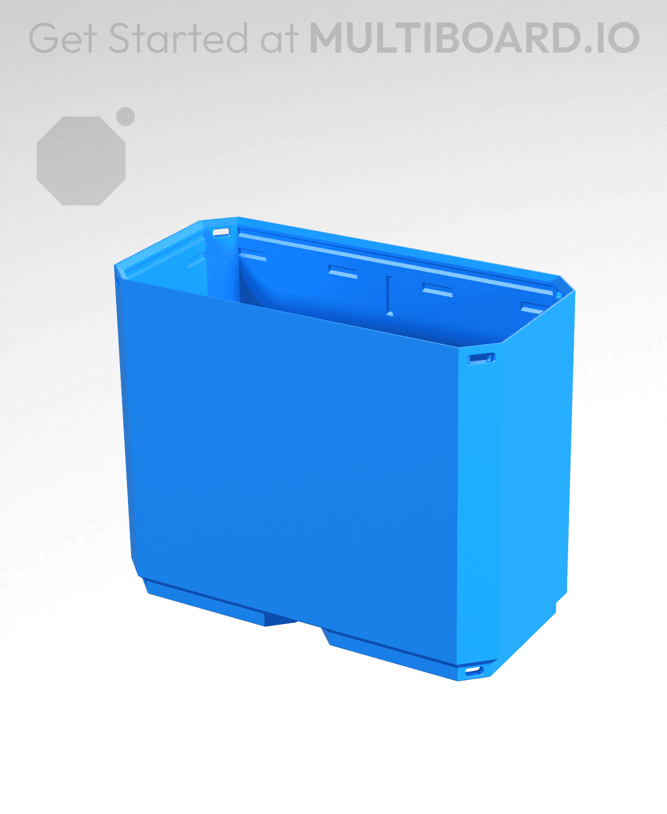 2x1x1·5, Lock Hole Base, Multigrid Bin 3d model