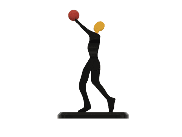 Basketball Athlete Minimalist Square 3d model