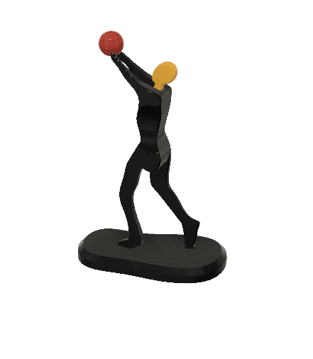 Basketball Athlete Minimalist Square 3d model