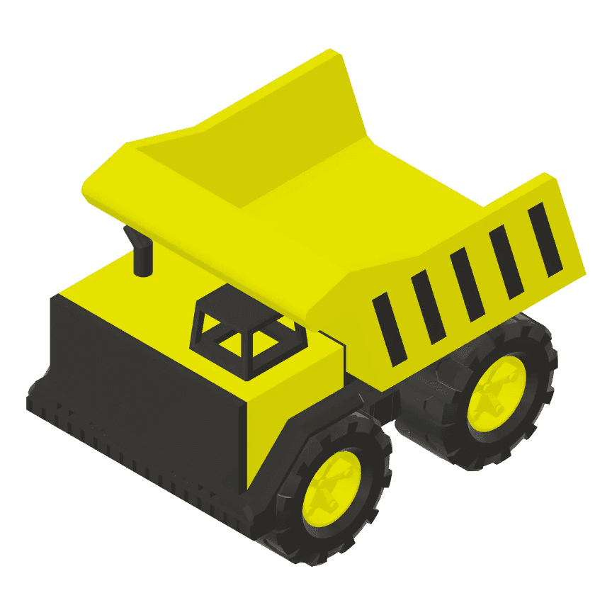 Domp Truk - 3D Printable Not-A-Tonka Truck 3d model