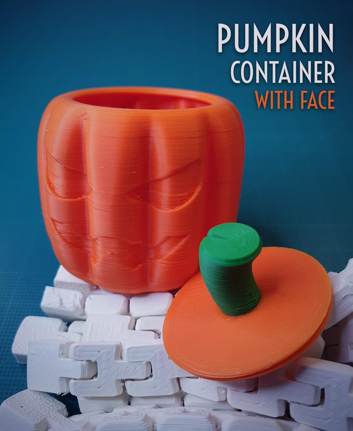 Pumpkin Container with Face || Halloween 3d model