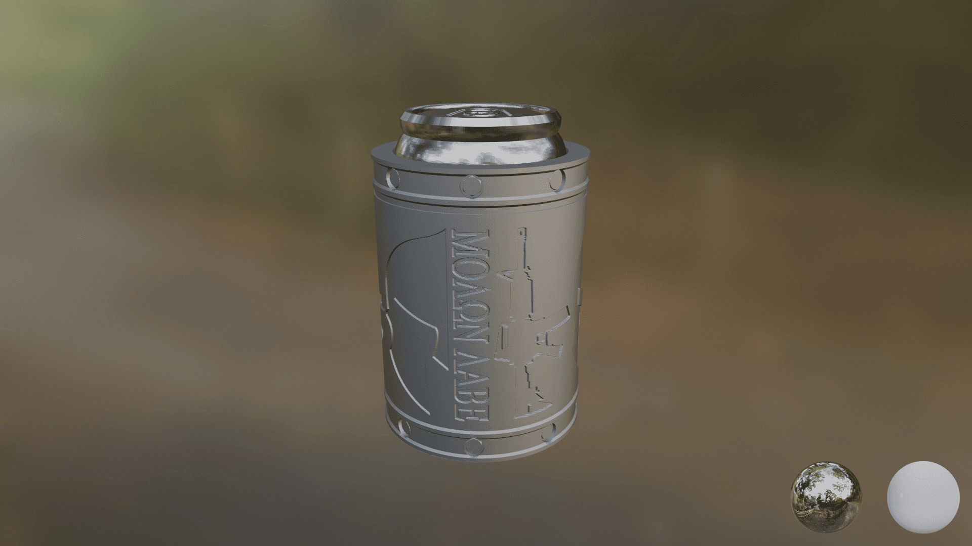 Molon Labe Spartan Can Holder 3d model