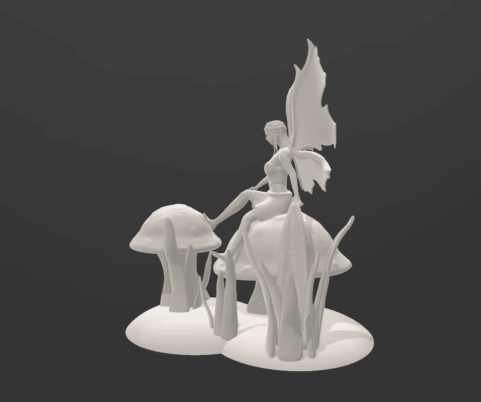 mystic fairy statue 3d model