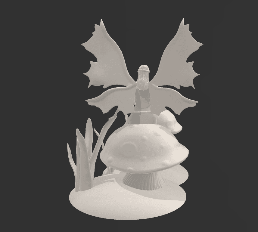 mystic fairy statue 3d model