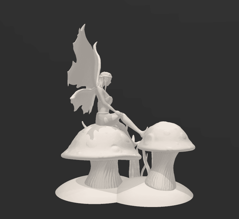 mystic fairy statue 3d model