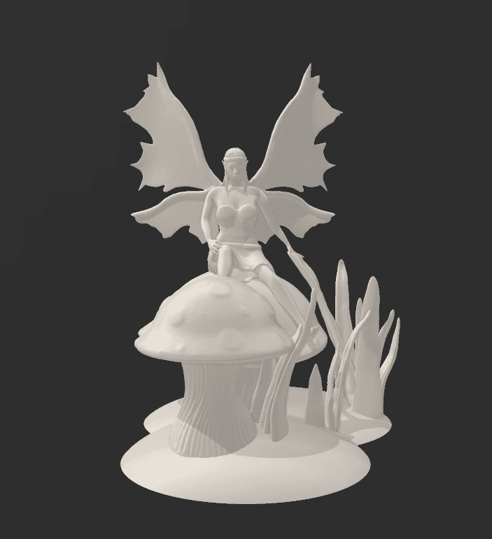 mystic fairy statue 3d model