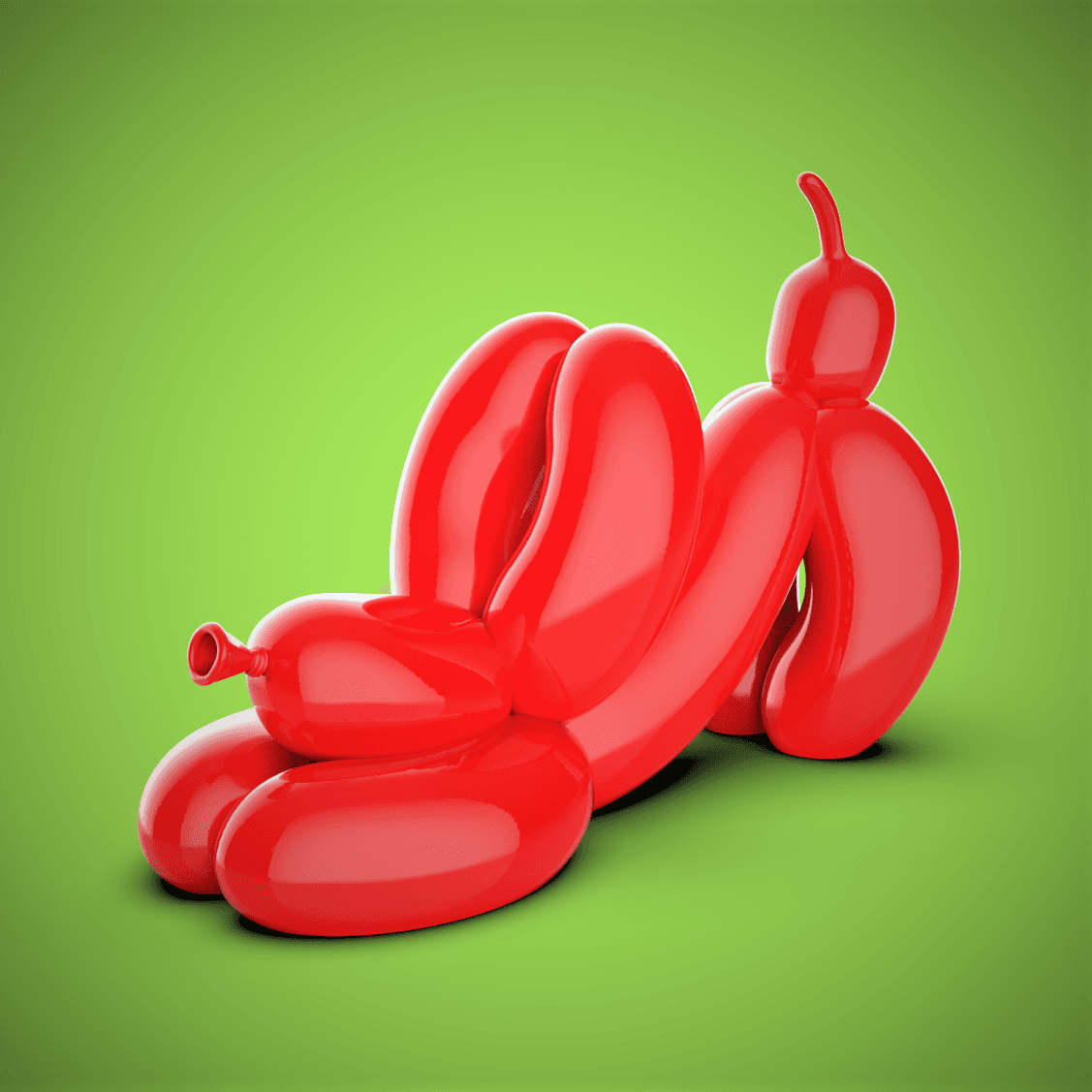 Balloon Doggy Yoga -Downward Dog 3d model