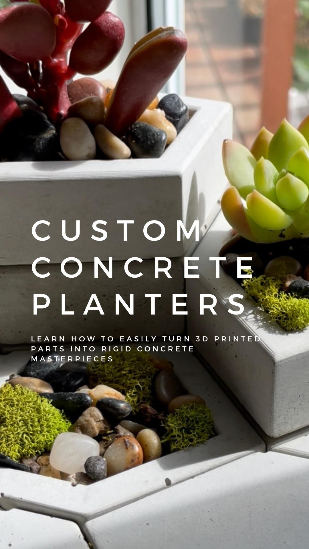 Custom Modular Planters 3d model