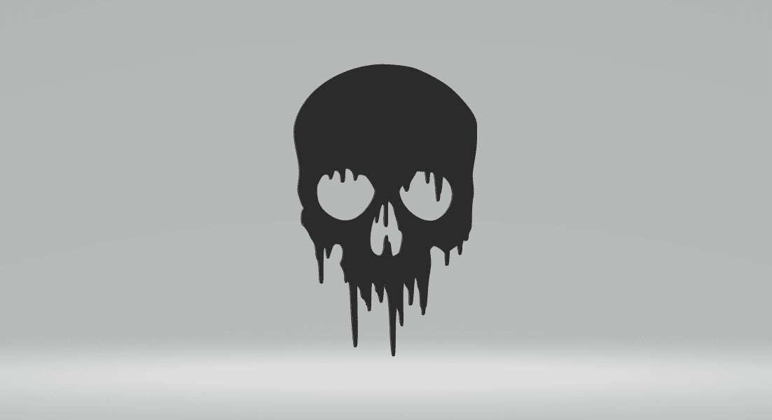 Skull Art 2D Frame .stl 3d model