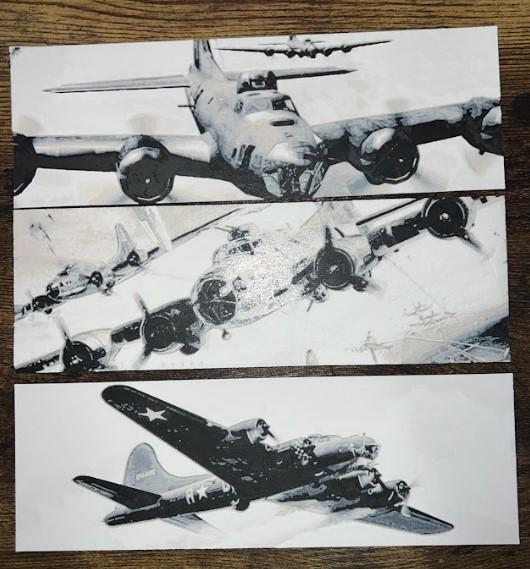 Boeing B-17 Flying Fortress US Air Force Bomber WWII - Tribute Set of Bookmarks 3d model