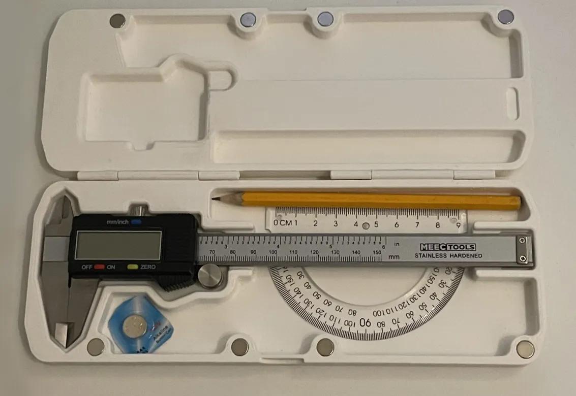 Digital Caliper Case - Magnetic 3d model