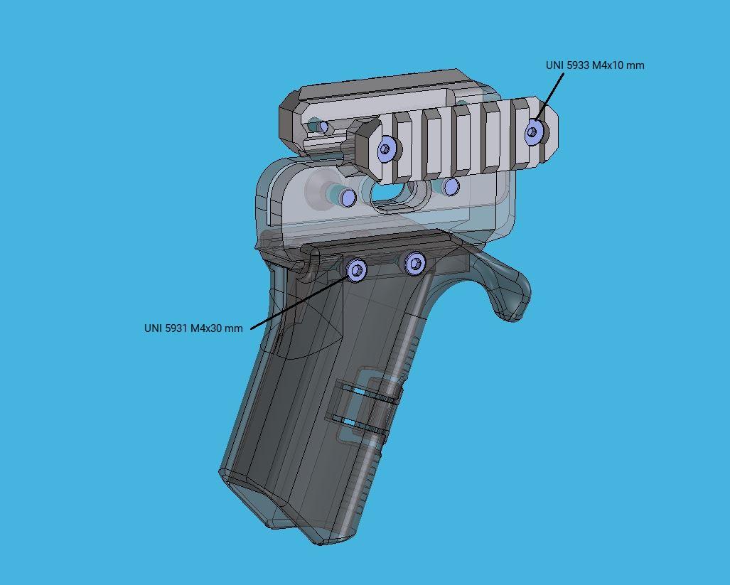 KIT PICATINNY RAIL FOR GLOCK 17 GEN.3 3d model