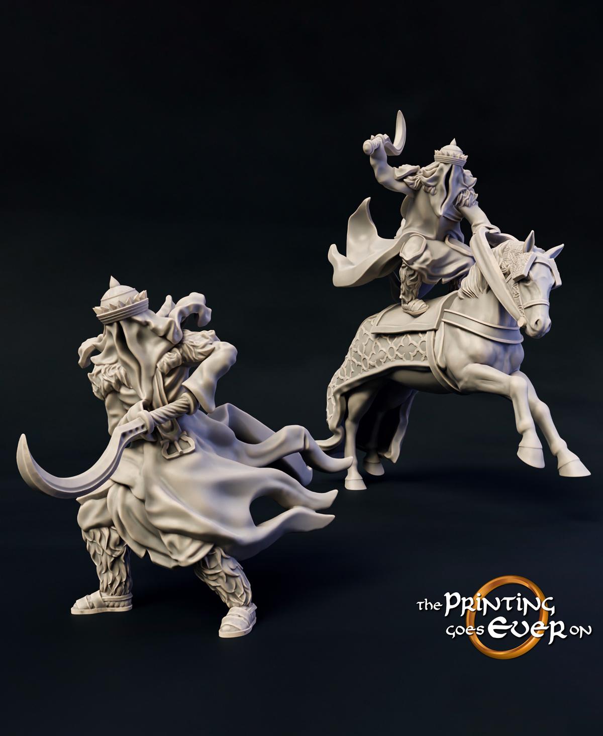 Dark Swordmaster - On Foot and Mounted 3d model