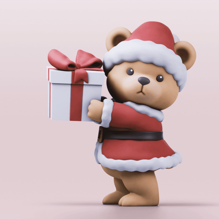 Christmas Teddy Bear 3d model