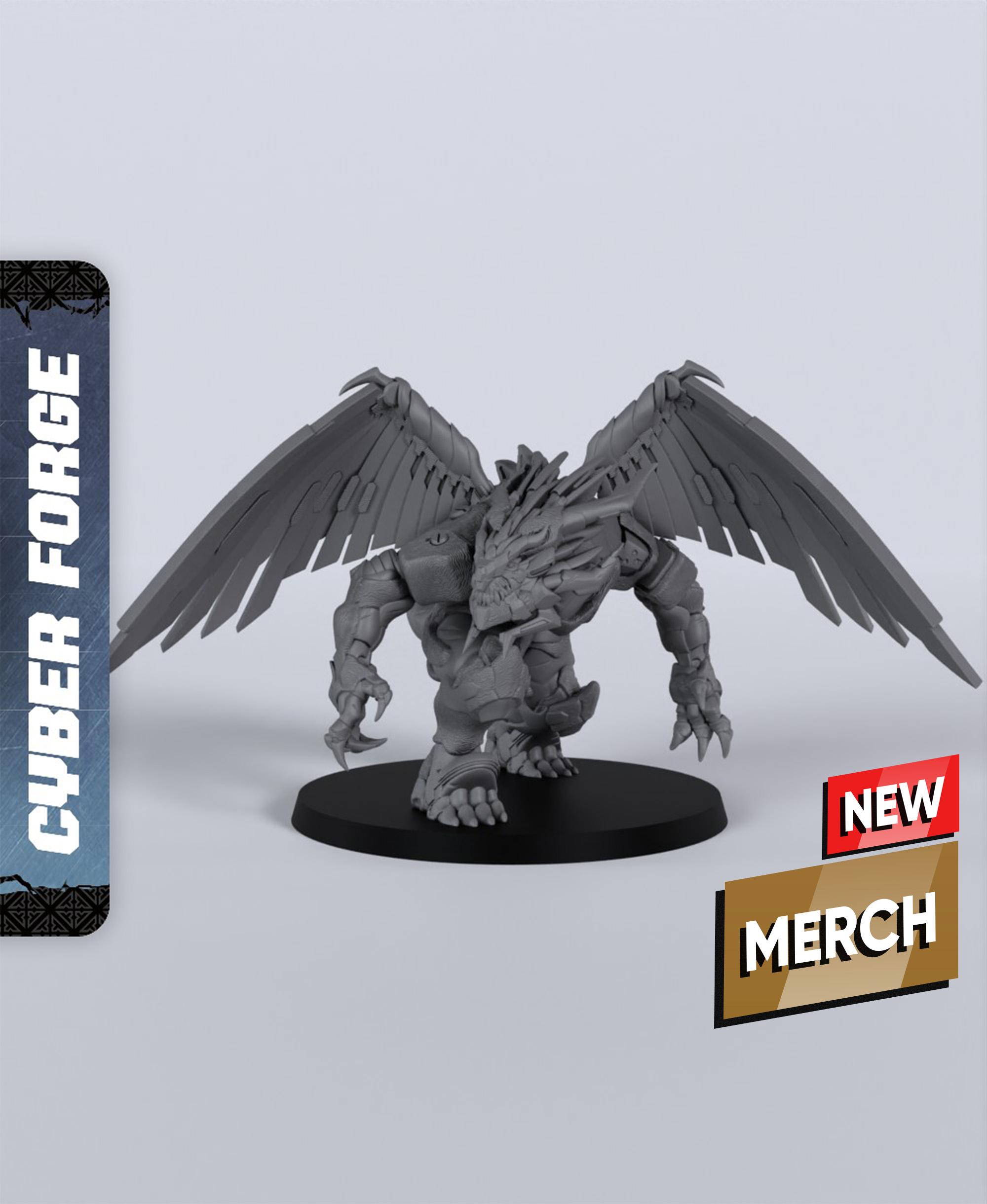 Warp Dragon - With Free Cyberpunk Warhammer - 40k Sci-Fi Gift Ideas for RPG and Wargamers 3d model