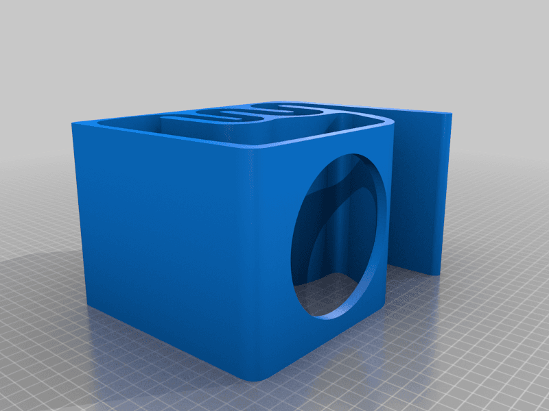 bass reflex box for 100mm midtone speaker 3d model