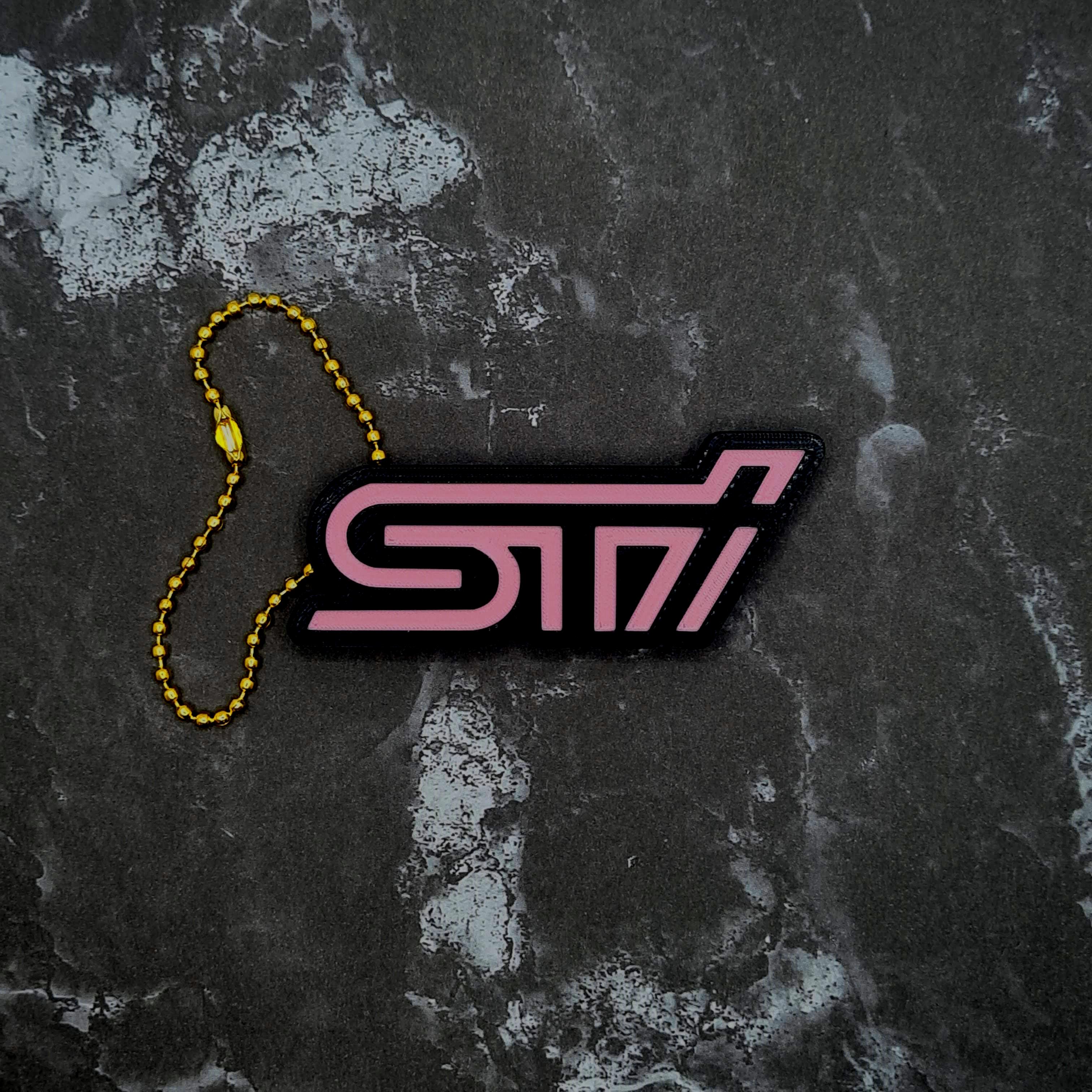 STI Keychain (reverse) 3d model