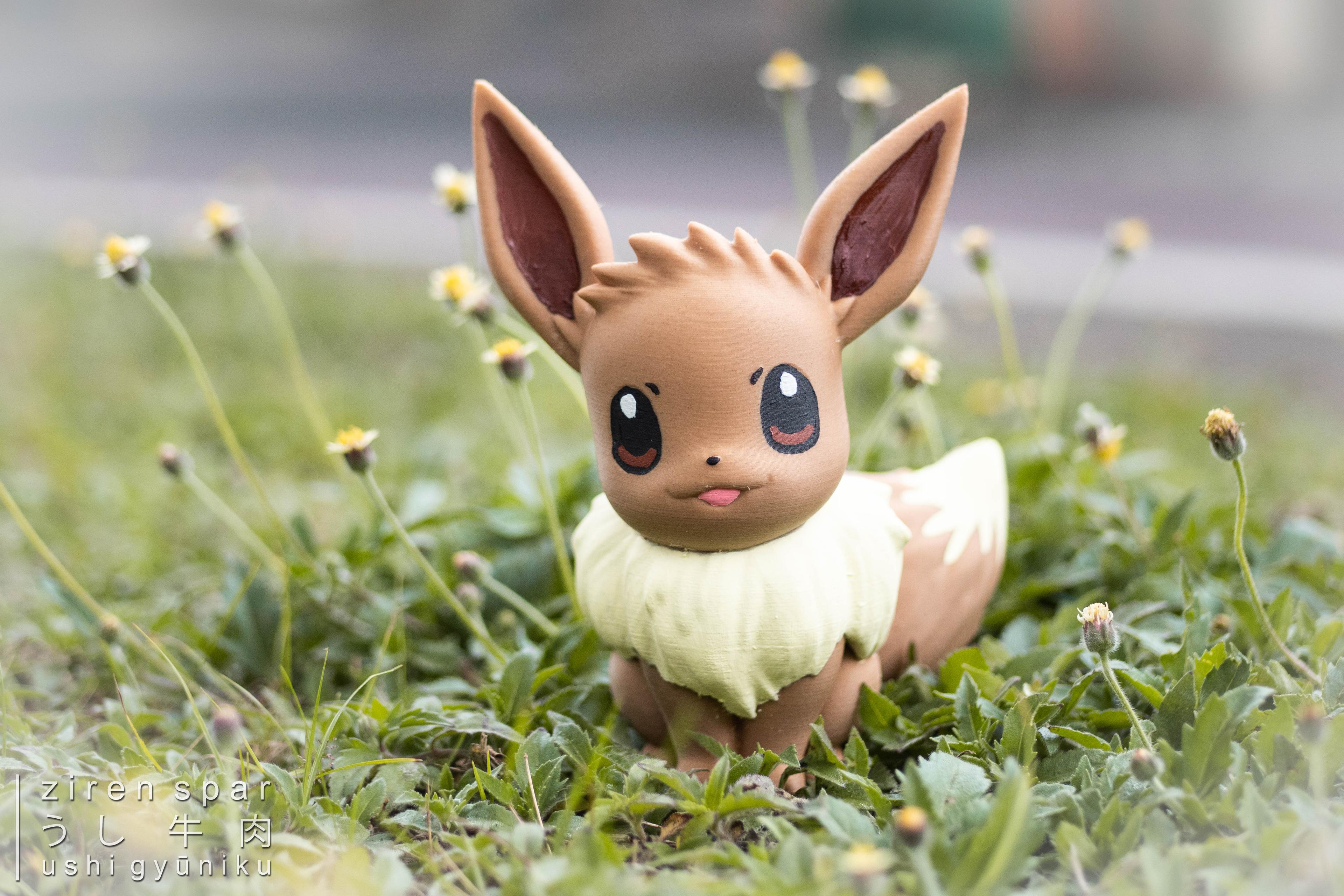 Eevee(Pokémon) - Eevee the evolution pokémon
🧵 LeoPlas woodPLA
🖨️ cetus3d w/ @capricorn tube & diamondback nozzle
📐 ~180% scale, 180mm tall
📸 gears: niichan 
🧩 assist: touchan & kāchan
🐮 painting & photo by yours truly

#FilamentFebruary - 3d model