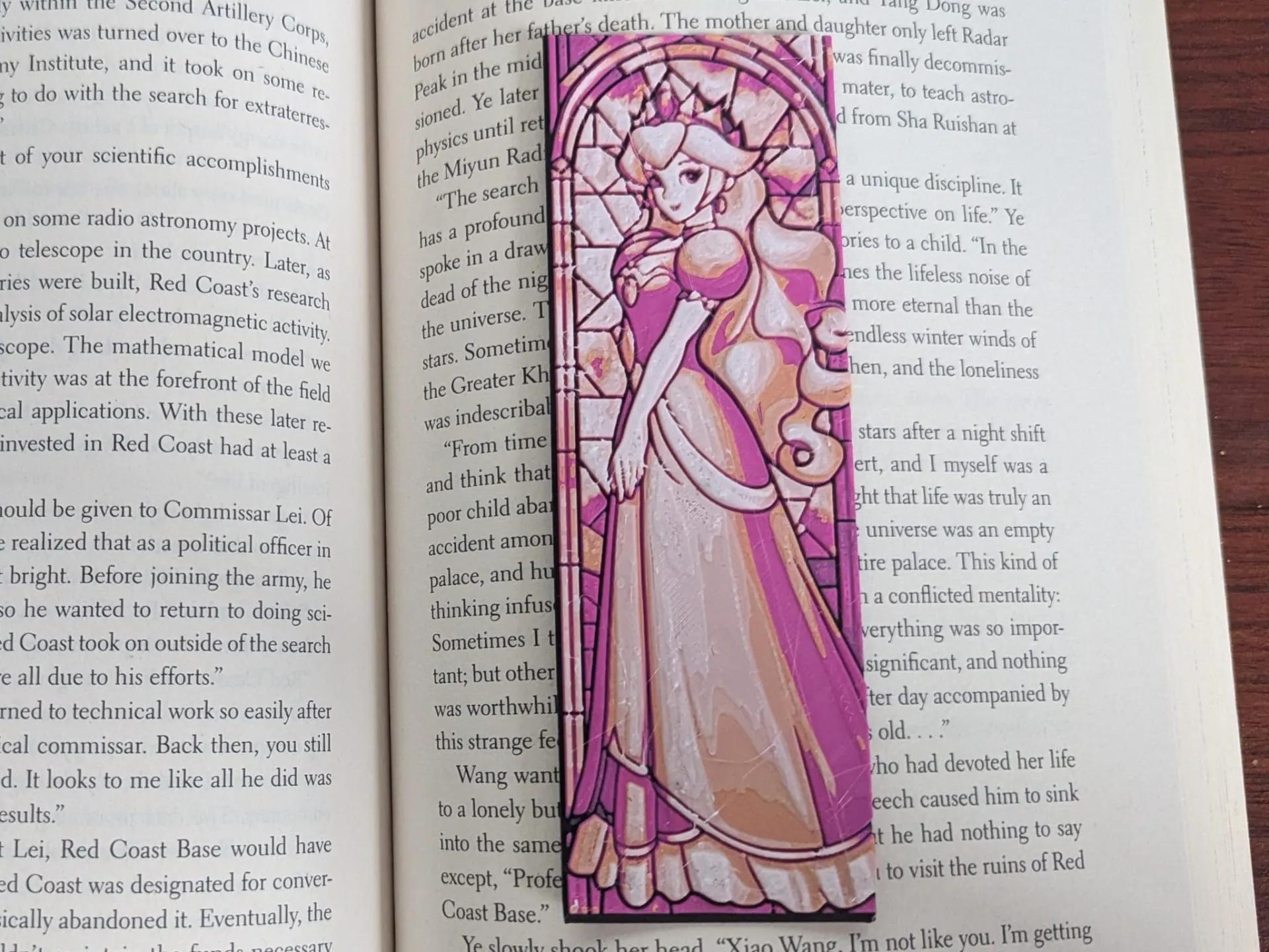 Princess Peach Stained Glass Bookmark 3d model