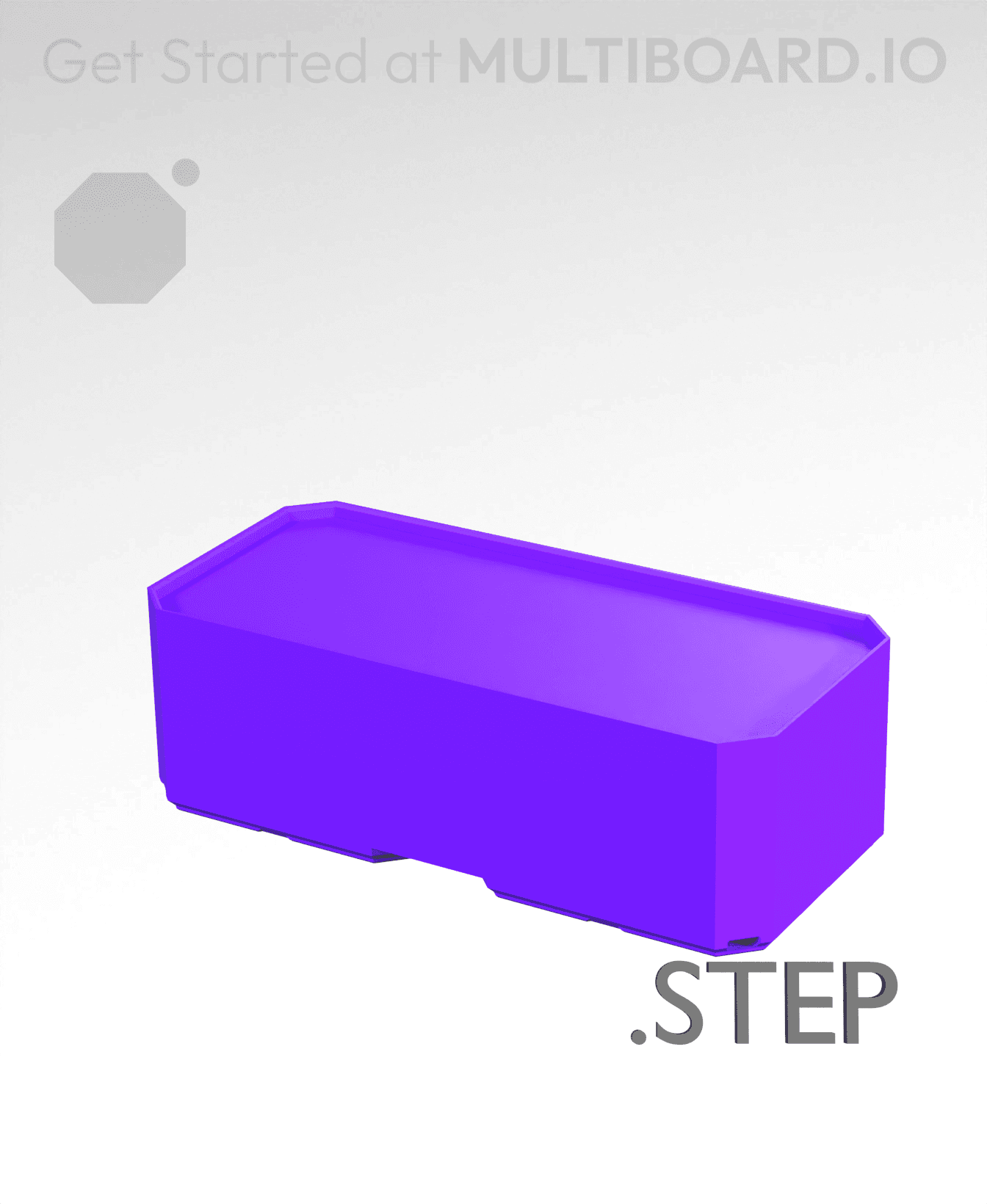 2x1x0·75 - Multibin Insert - STEP Remixing File 3d model