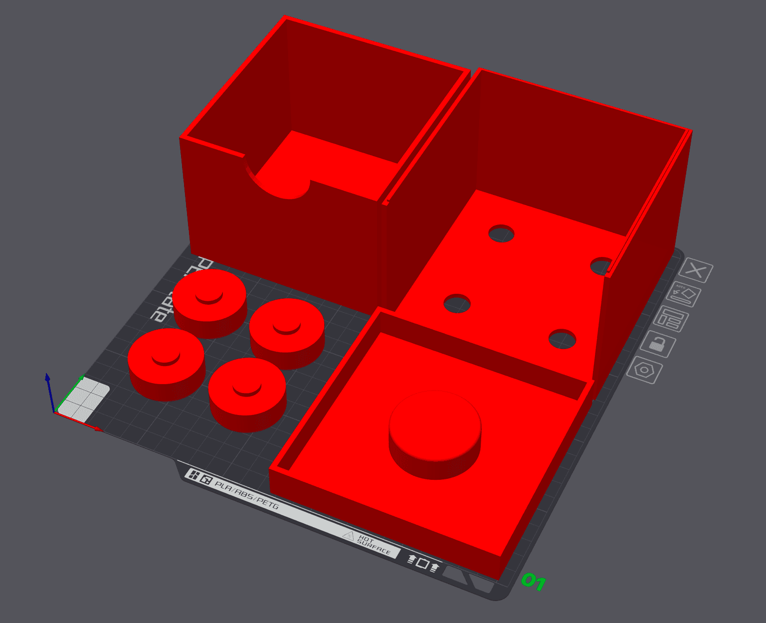 Stackable Lego inspired Storage Box 3d model