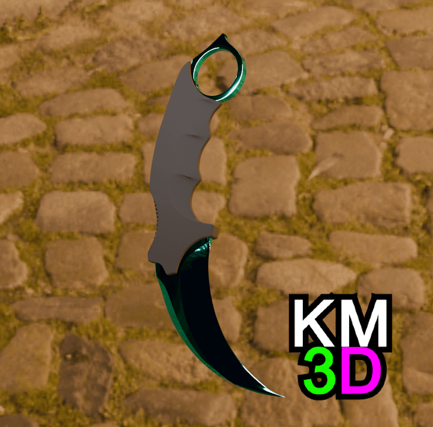 Karambit knife CSGO 3d model