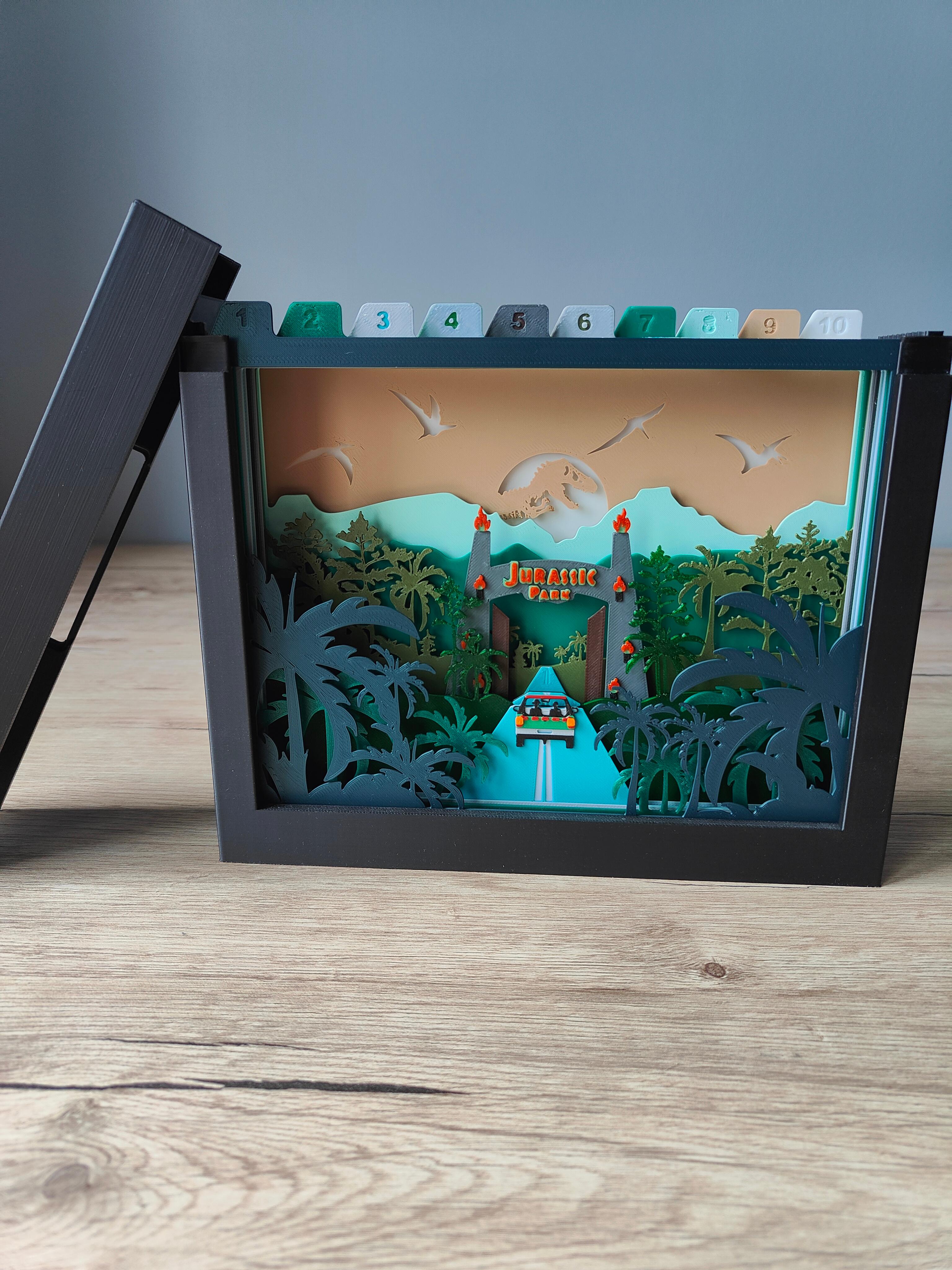 Jurassic Park Shadow Box 3d model