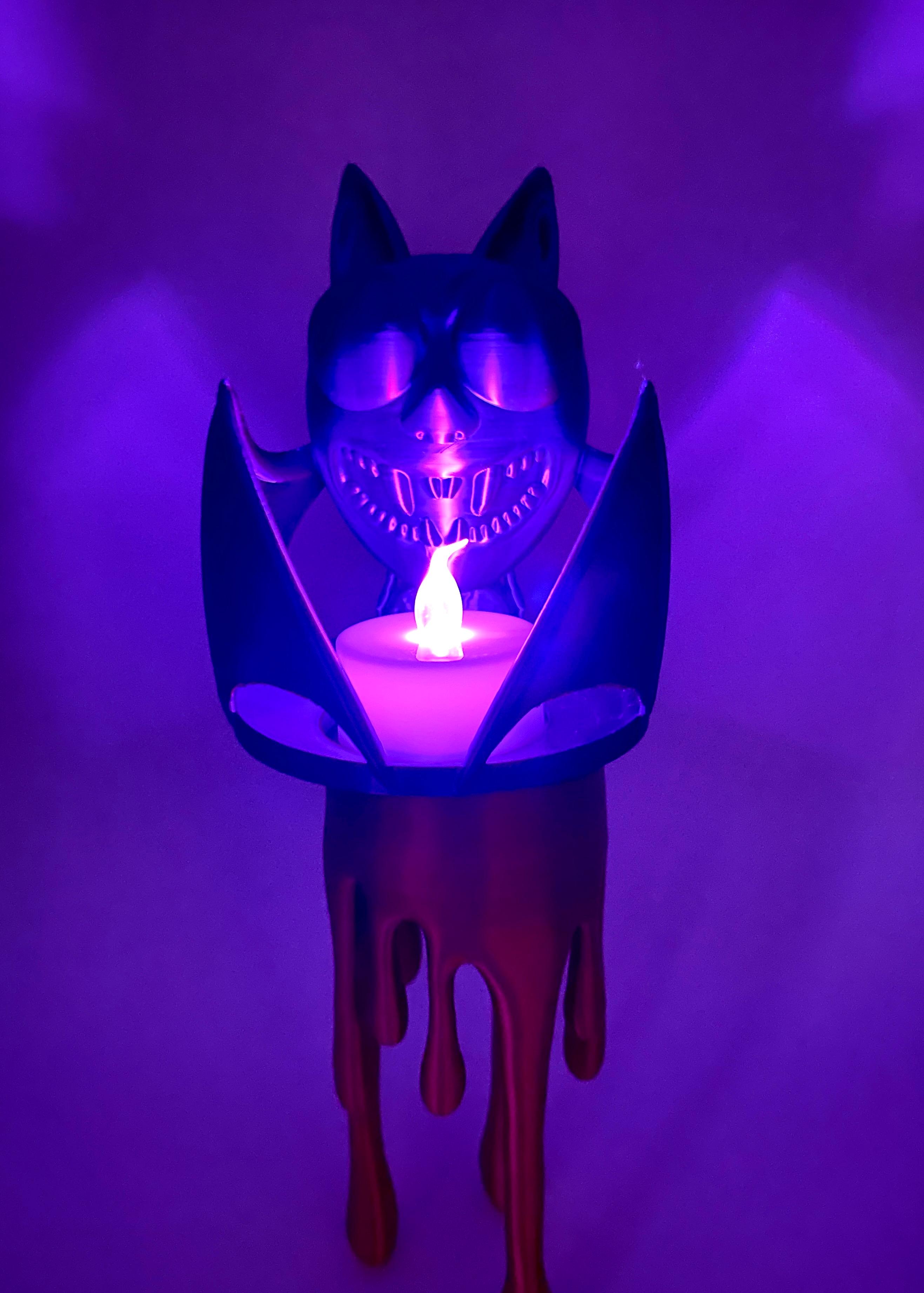 Bat Tea Light Holder - Multicolor 3d model