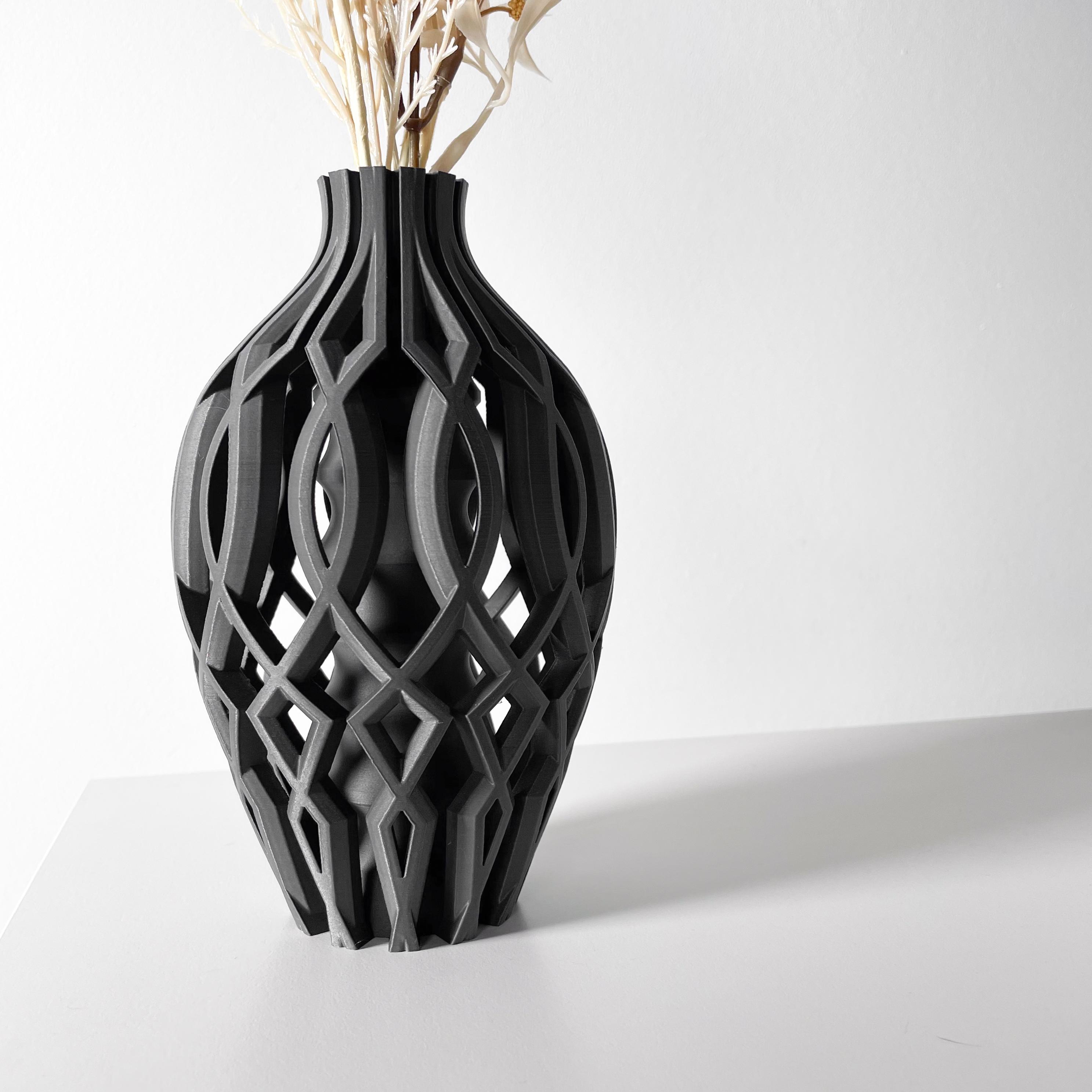 The Vista Vase, Modern and Unique Home Decor for Dried and Preserved Flower Arrangement  | STL File 3d model