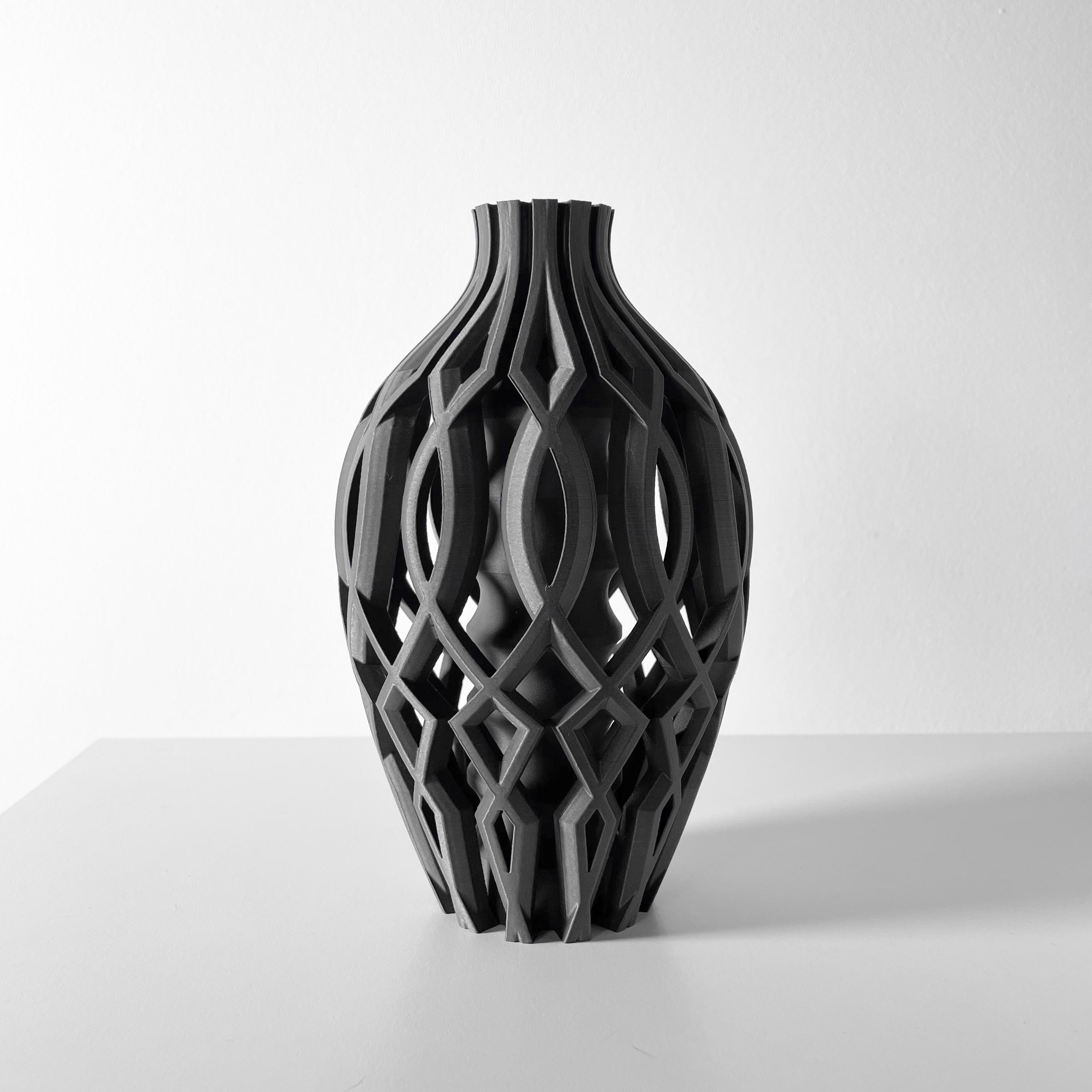 The Vista Vase, Modern and Unique Home Decor for Dried and Preserved Flower Arrangement  | STL File 3d model