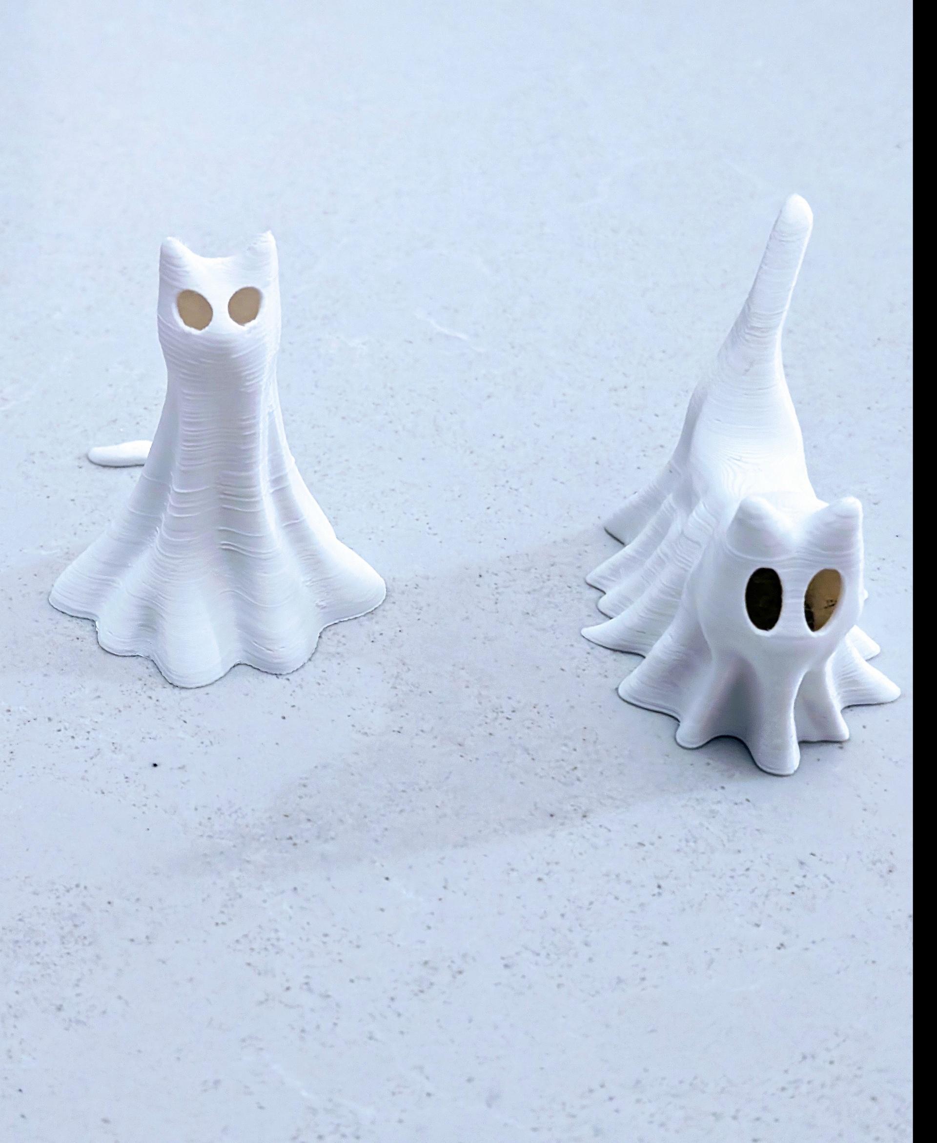 Halloween Ghost Cat Trio.3mf 3d model