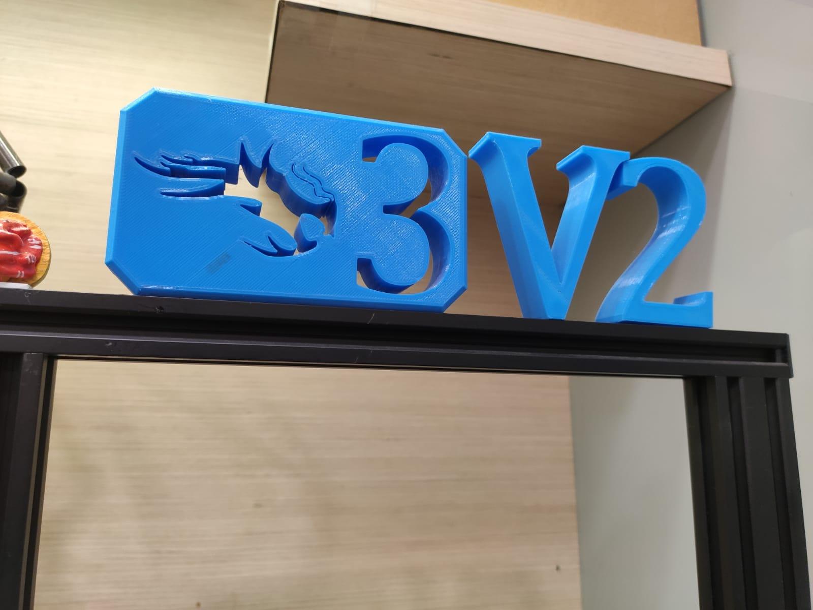 V2 Logo 3d model