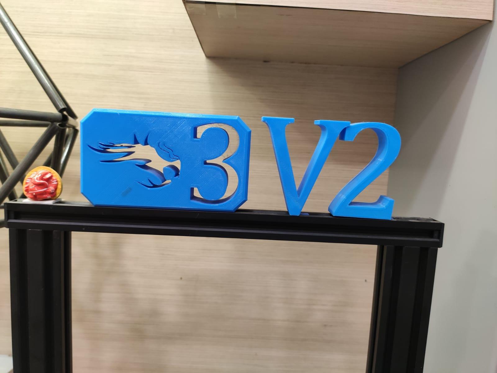 V2 Logo 3d model