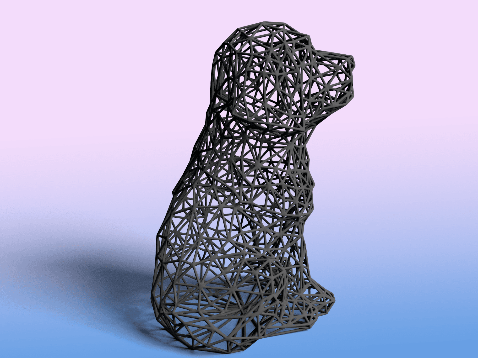 Grid puppy 3d model