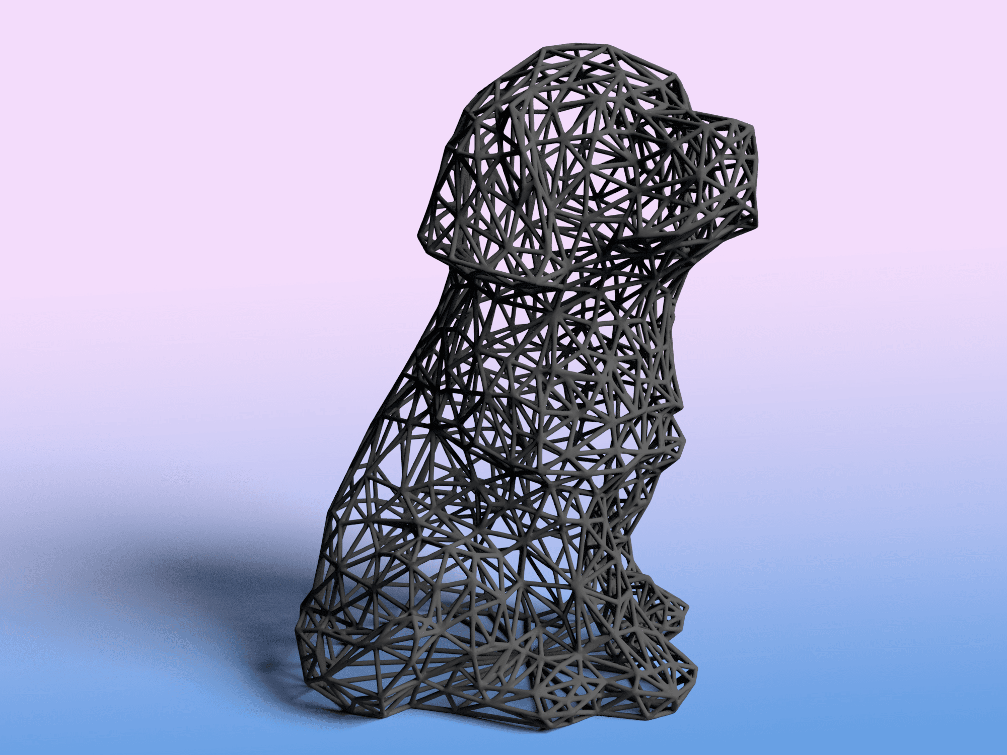 Grid puppy 3d model