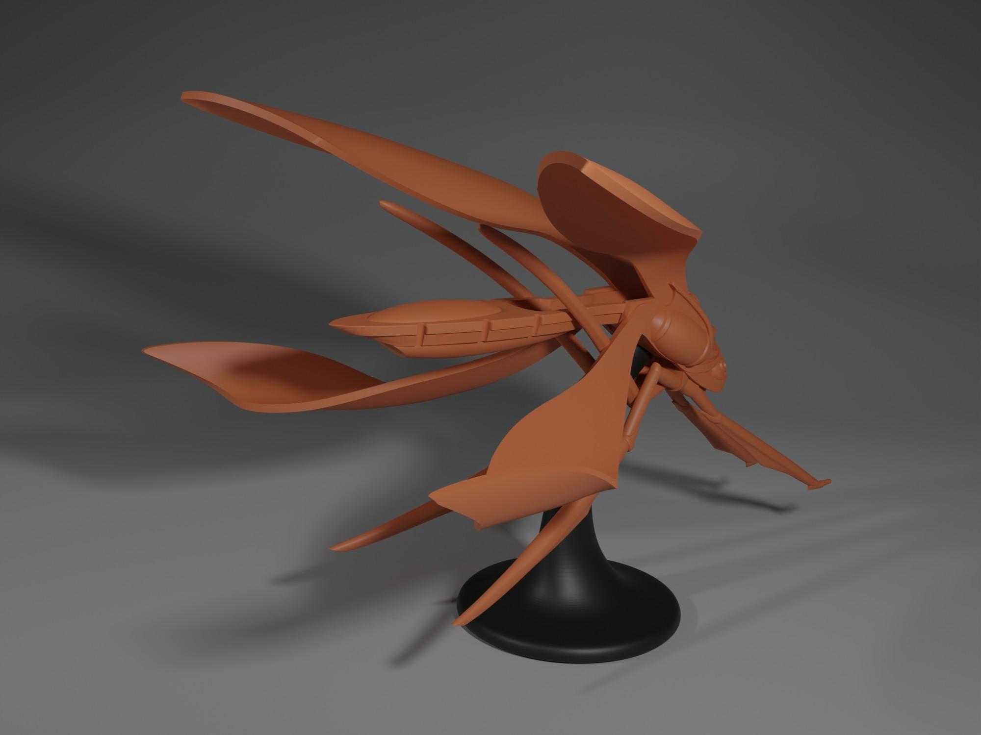 Damselfly Ship Spelljammer Miniature from DnD 3d model