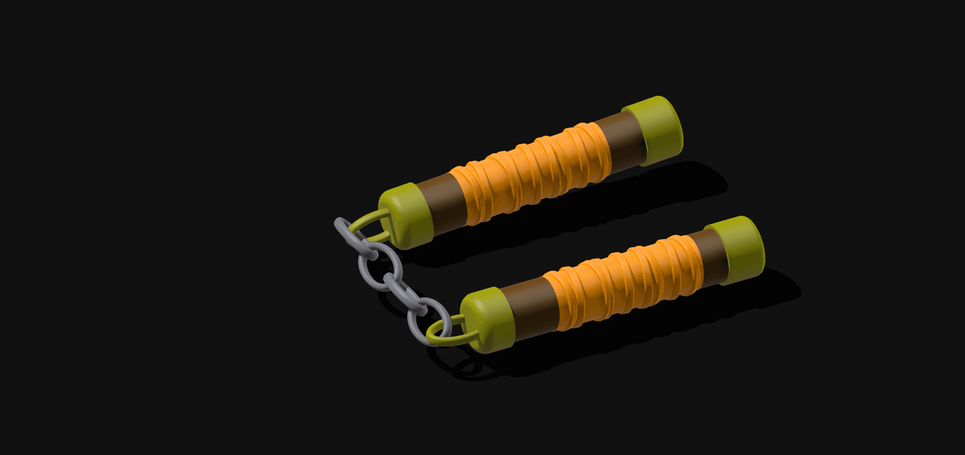 Michelangelo's nunchucks - Teenage Mutant Ninja Turtle - 1:1 Scale 3d model